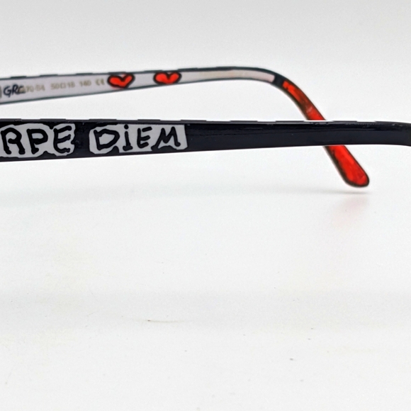 💔 RONIT FURST grc7q-s4 Size: 50/18/140 Hand Painted Eyeglasses *Unique Temple*❤ - Picture 13 of 17